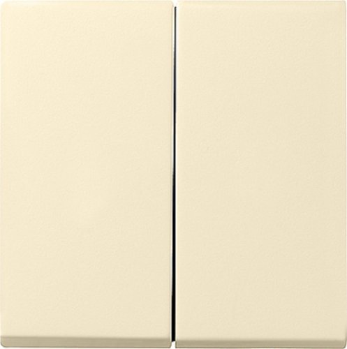 Лицевая панель Gira System55 для 2-кл. выключателя кремовый глянец фото Лицевая панель Gira System55 для 2-кл. выключателя кремовый глянец картинка